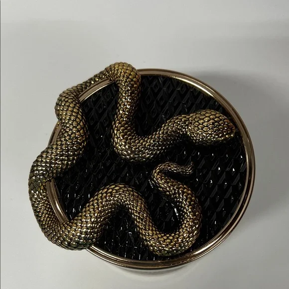 Bath & Body Works Vanilla Woods Candle with Snake Accent - Picture 2 of 4